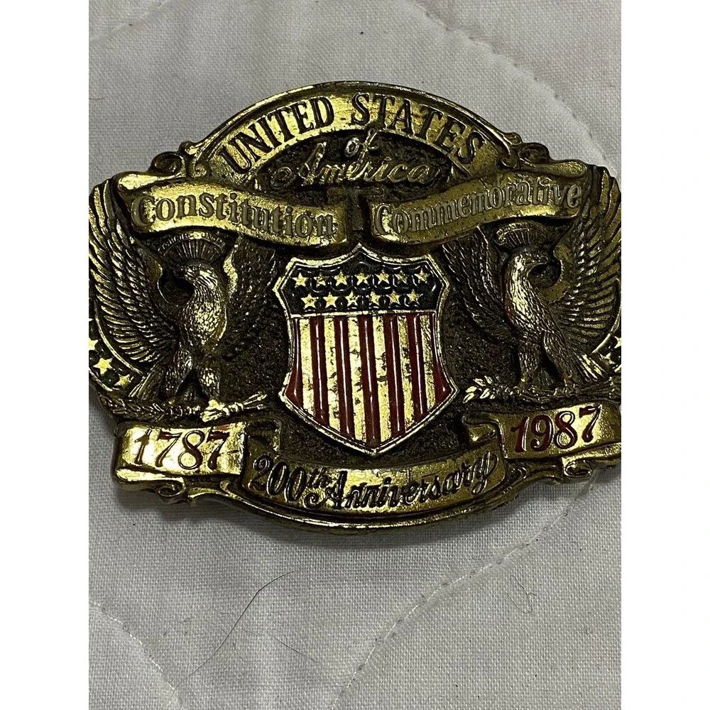 Belt Buckle United States Constitution Commemorative 200th Ann. 1787-1888 Ltd